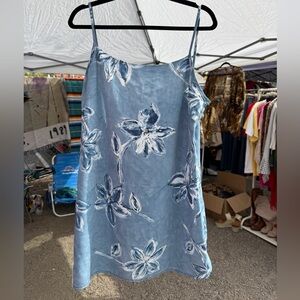 Floral Blue Slip Dress